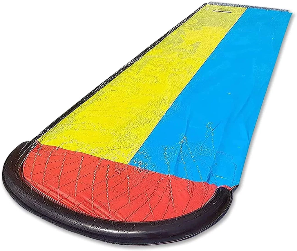 Vivazy 15.5ft Summer Backyard Quality Plastic Smooth Slick , Water Slides Inflatable Crash Pad