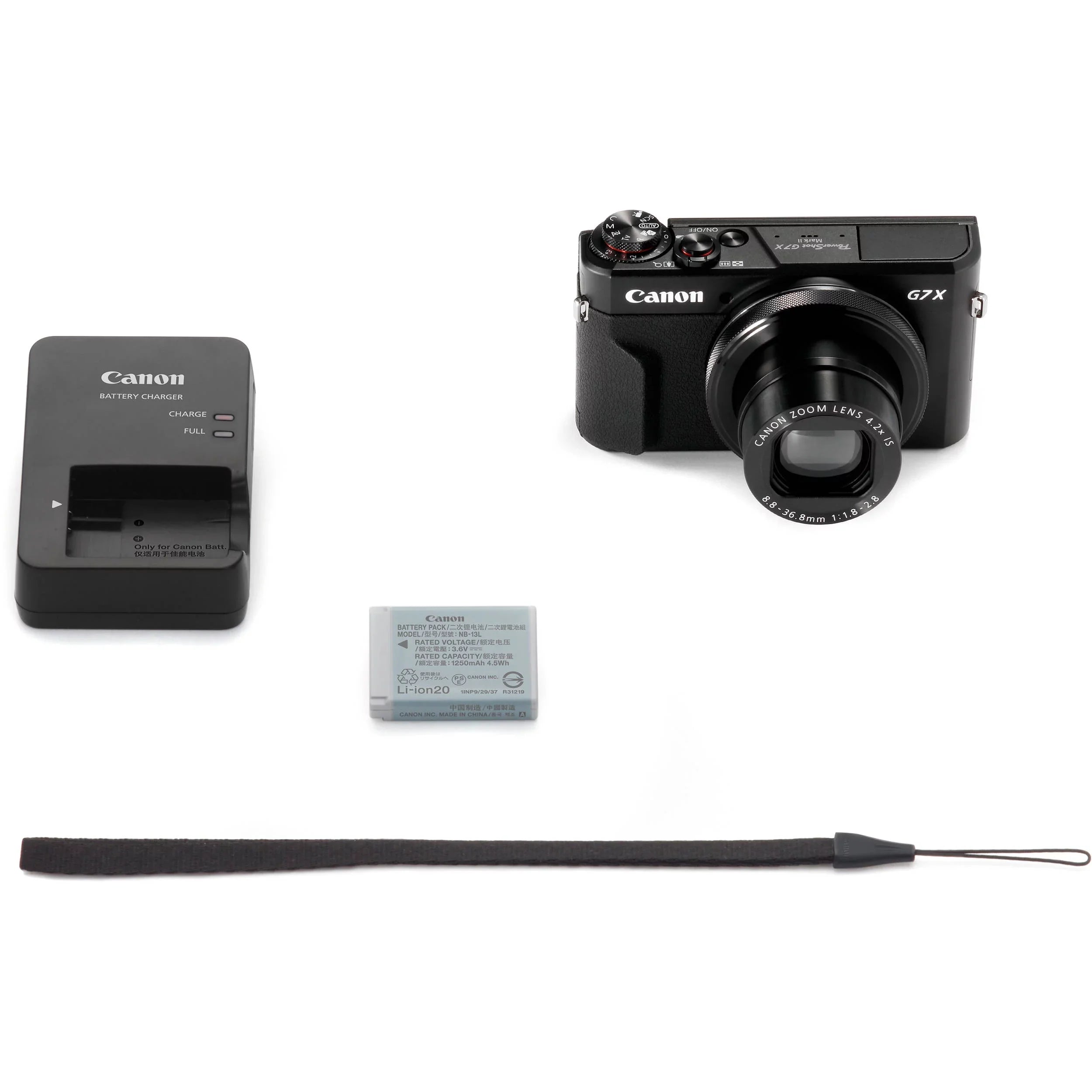 PowerShot G7 X Mark II Digital Camera Ebony with Essential Accessory Bundle - Includes: SanDisk Ultra 64GB SDXC Memory Card, Extended Life Replacement Battery, Tripod, Carrying Case & More