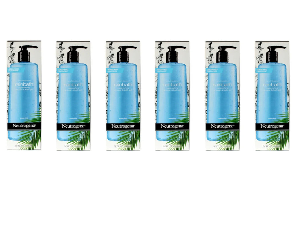 Neutrogena Rainbath Replenishing Shower And Bath Gel Ocean Mist, 32 oz, 6 Pack