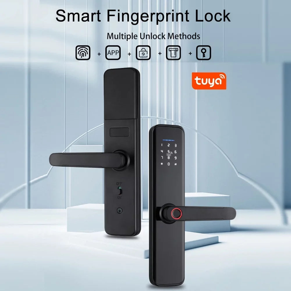 WAFU ligent Door Lock,Smart Lock Door Lock Compatible APP Compatible Tuya APP Deadbolt Key Compatible dsfen OWSOO