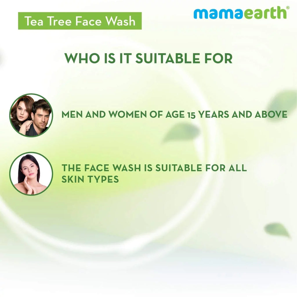 Mamaearth Tea Tree Face Wash with Neem for Acne & Pimples 250ml for Cleansing