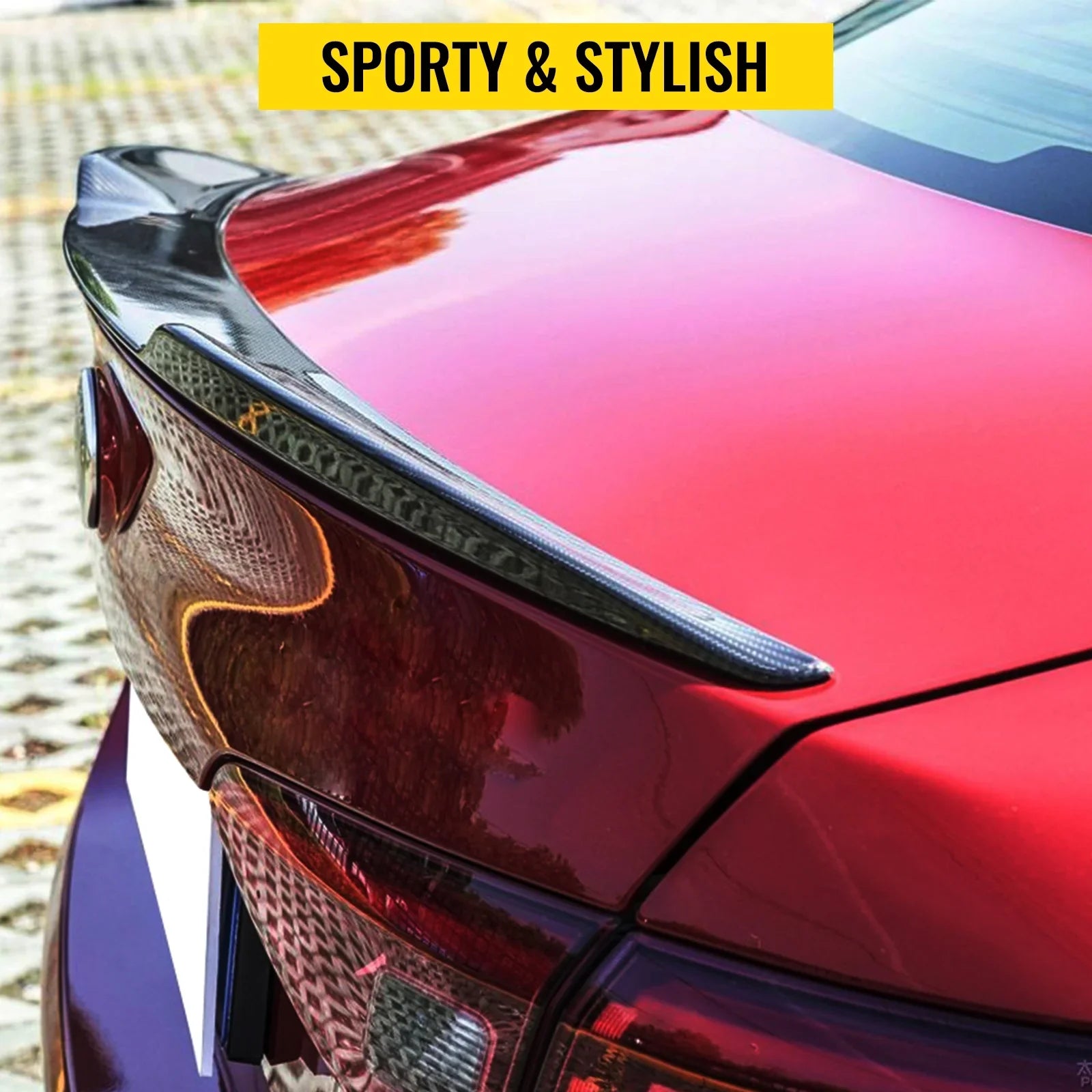 VEVOR ABS MG Style Replacement Rear Trunk Boot Lip Wing Spoiler for Honda Civic 4-Door Sedan FRP(2006 - 2011)
