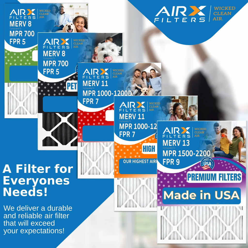 20x20x5 Air Filter Odor Eliminator Carbon Filter MERV 8 Comparable to MPR 700 & FPR 5 Compatible with Honeywell FC100A1011 - 2 Pack by AIRX FILTERS WICKED CLEAN AIR.