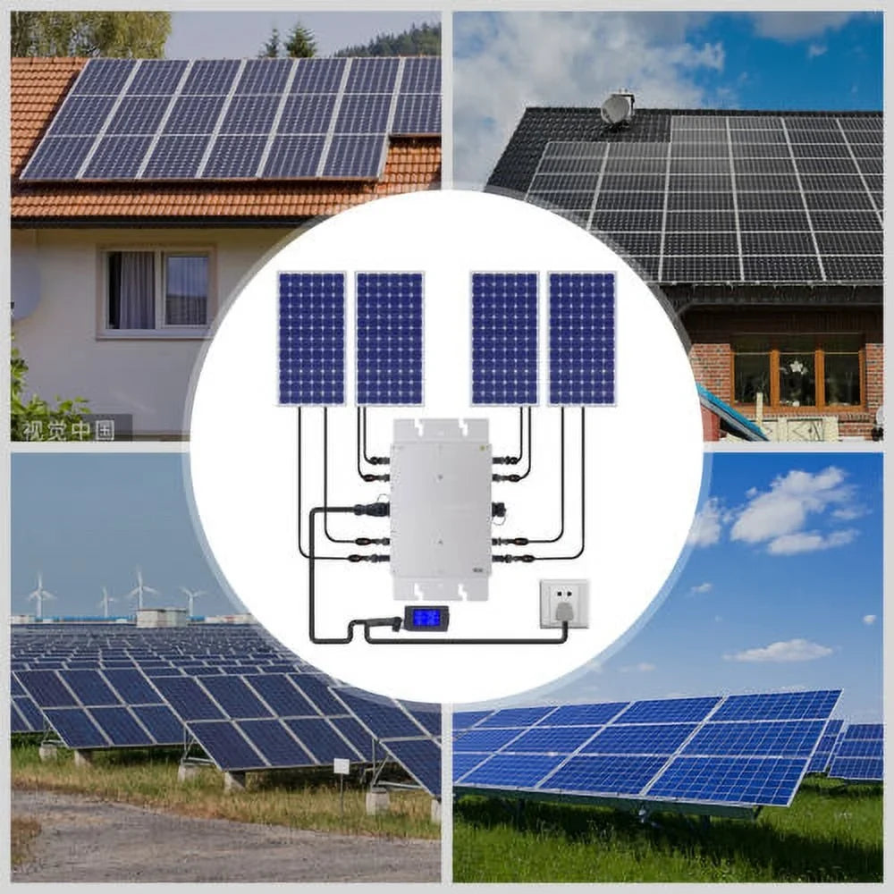 WVC-1200W MPPT Solar Micro Inverter Tie Grid Pure Sine Wave Inverter DC-AC
