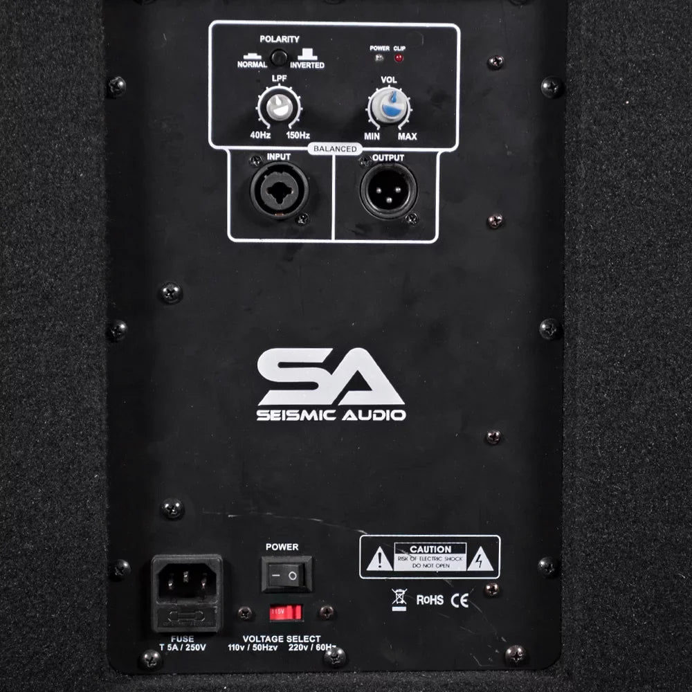 Seismic Audio Powered 10" Pro Audio Subwoofer Cabinet PA DJ PRO Audio Band Speaker New 500W - Really-Mini-Tremor