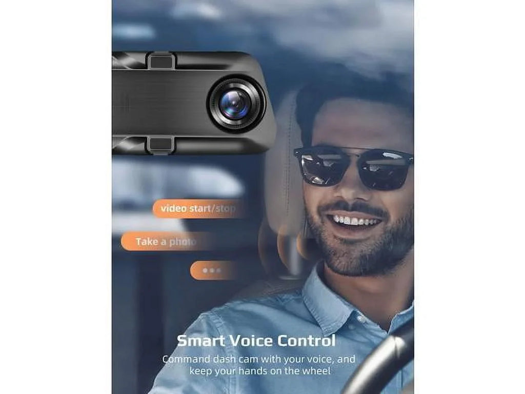 4K 12" Rear View Mirror Camera, Backup Camera, GPS, Superior Sensor for Enhanced Night Vision, G-Sensor, Parking Assistance for Cars Trucks