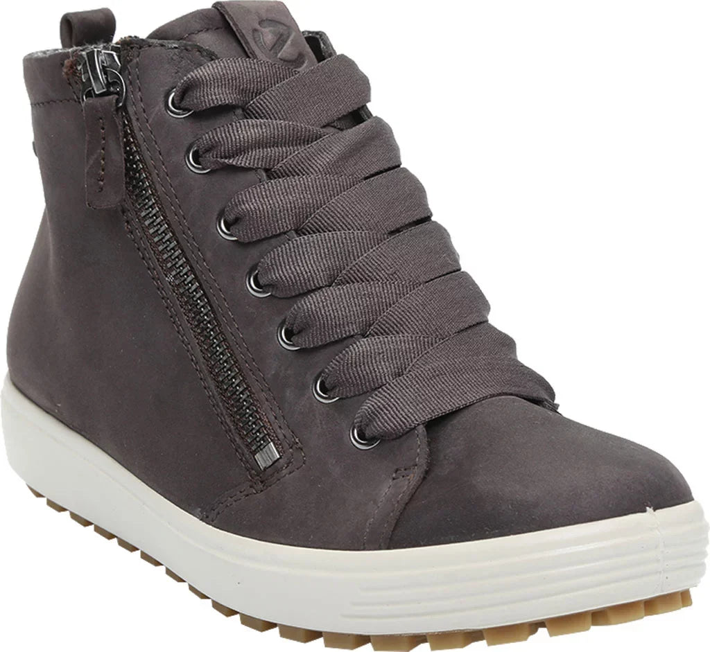 Women's ECCO Soft 7 Tred GORE-TEX High Top Sneaker Shale Oil Nubuck 37 M