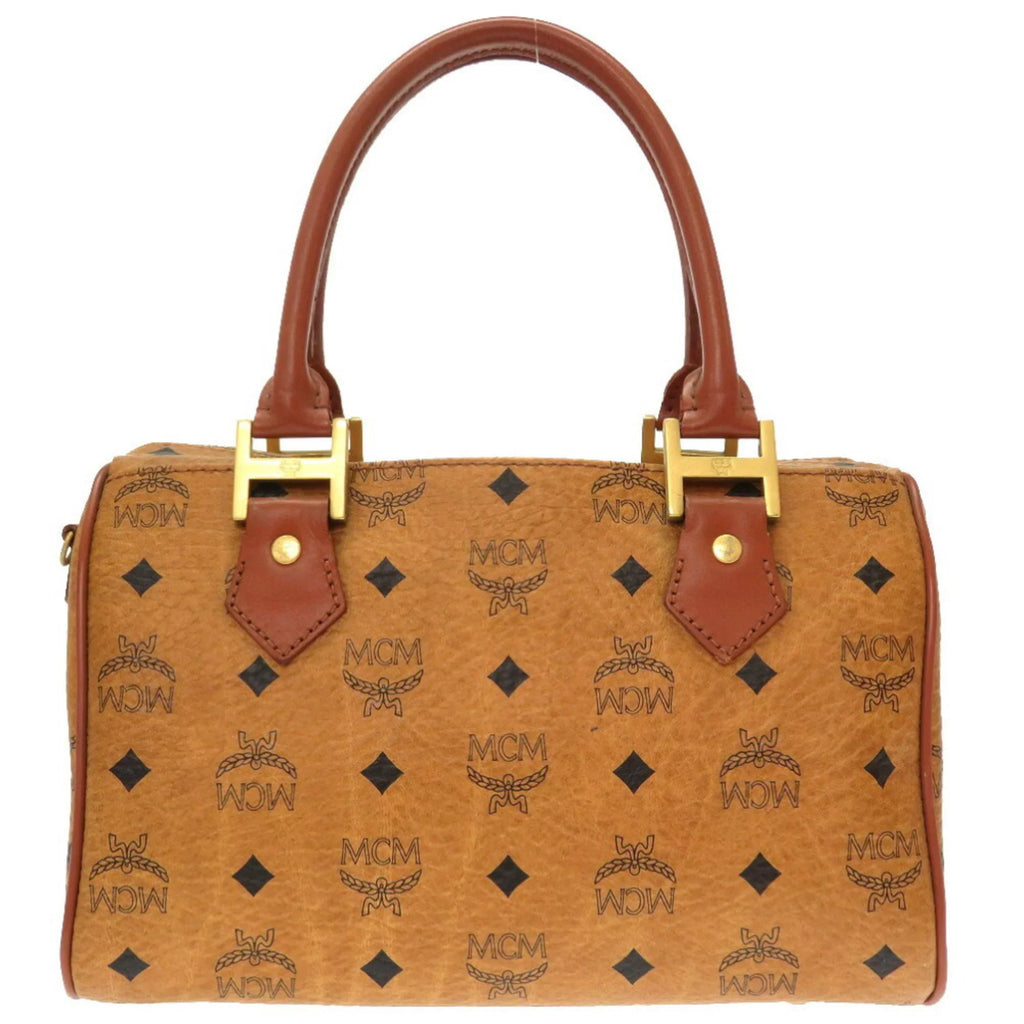 MCM Visetos Brown Canvas Handbag (Pre-Owned)