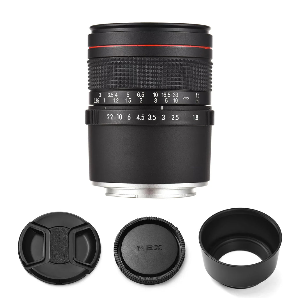 Andoer 85mm F1.8 Medium Telephoto Manual Focus Lens with Large Aperture, Suitable for A7 Series, A9, A6400, A6500, A6300, A6000, A5100 Cameras