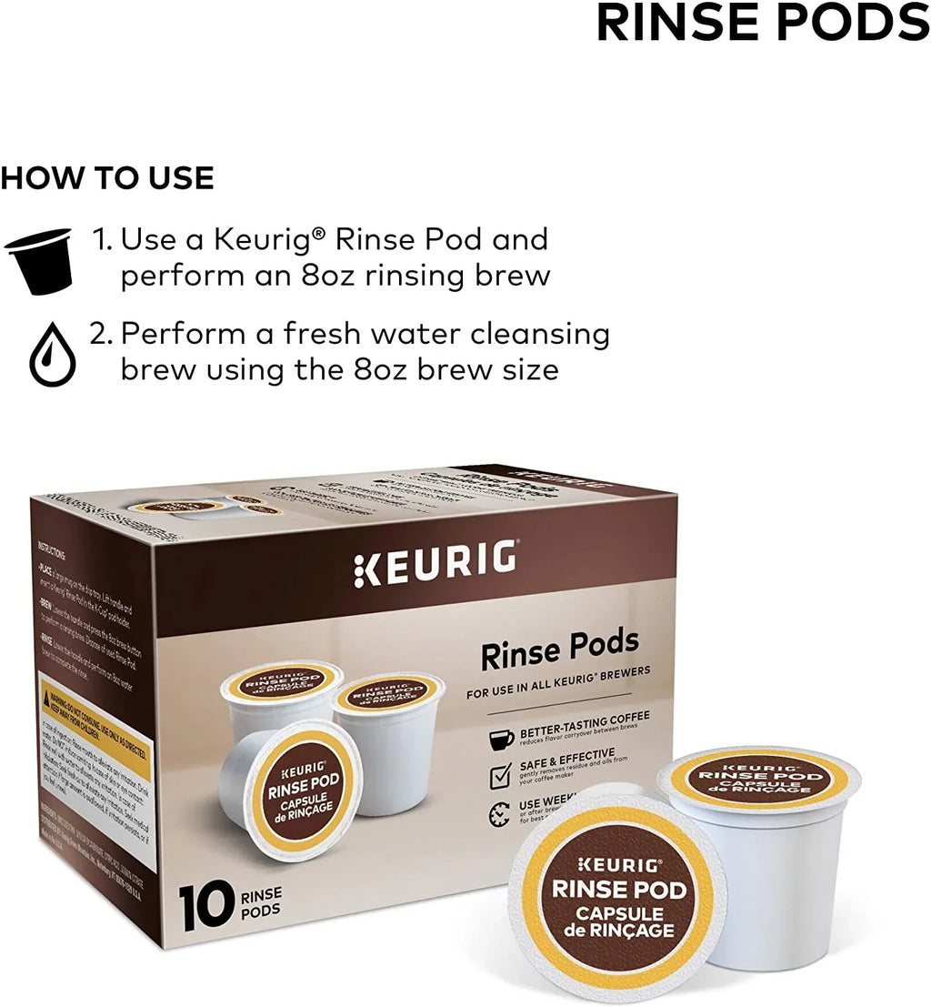Rinse Pods, Reduces Flavor Carry Over, Compatible with Classic/1.0 & 2.0 K-Cup Pod Coffee Makers, 10 Count (Pack of 6)