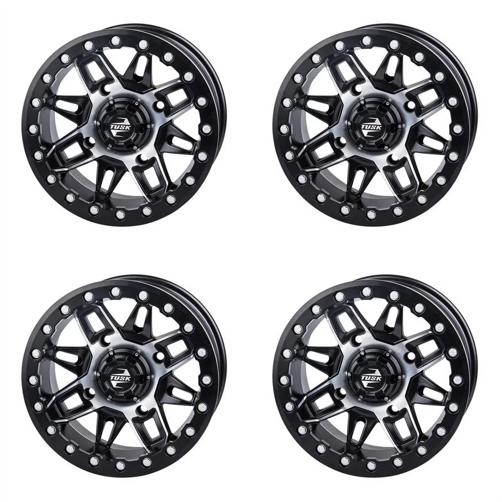 (4 Pack) 4/137 Tusk Wasatch Beadlock Wheel 15x7 5.0 + 2.0 Jet For CAN-AM Defender HD10 Pro DPS 2020-2022