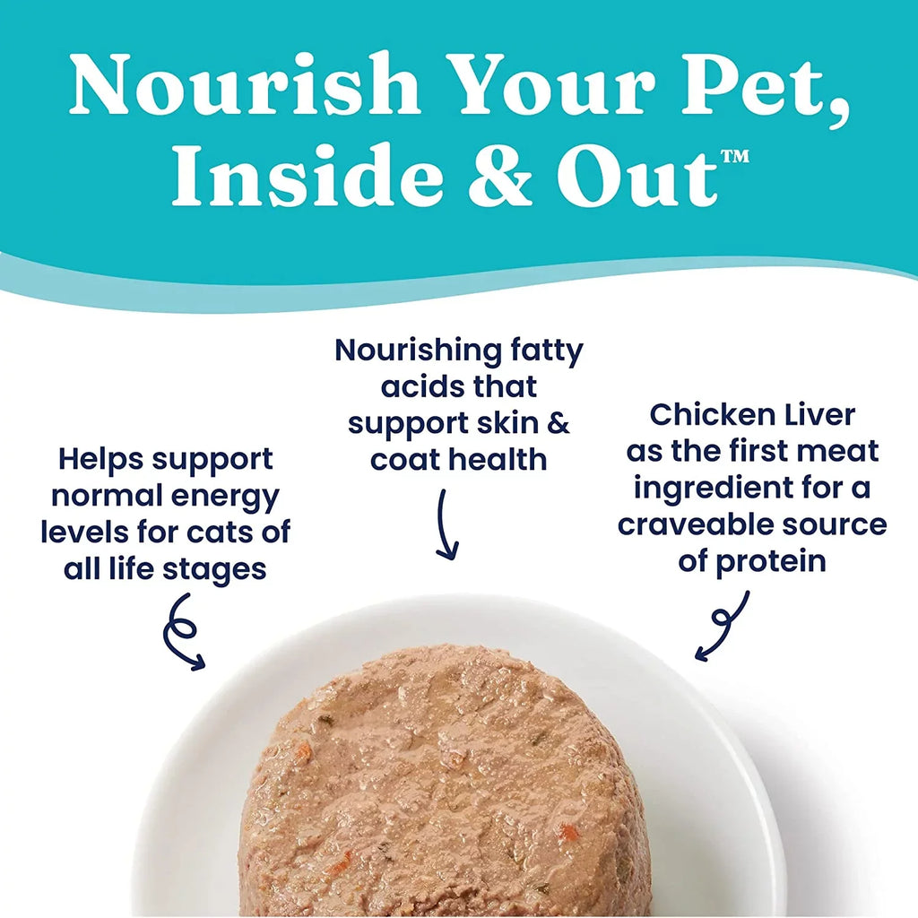 Solid Gold Wet Cat Food Pate for Adult & Senior Cats - Real Chicken Liver & Coconut Oil - Tropical Blendz Grain Free Wet Cat Food for Healthy Digestion, Skin, Coat & Sensitive Stomach - 16ct/6oz Can