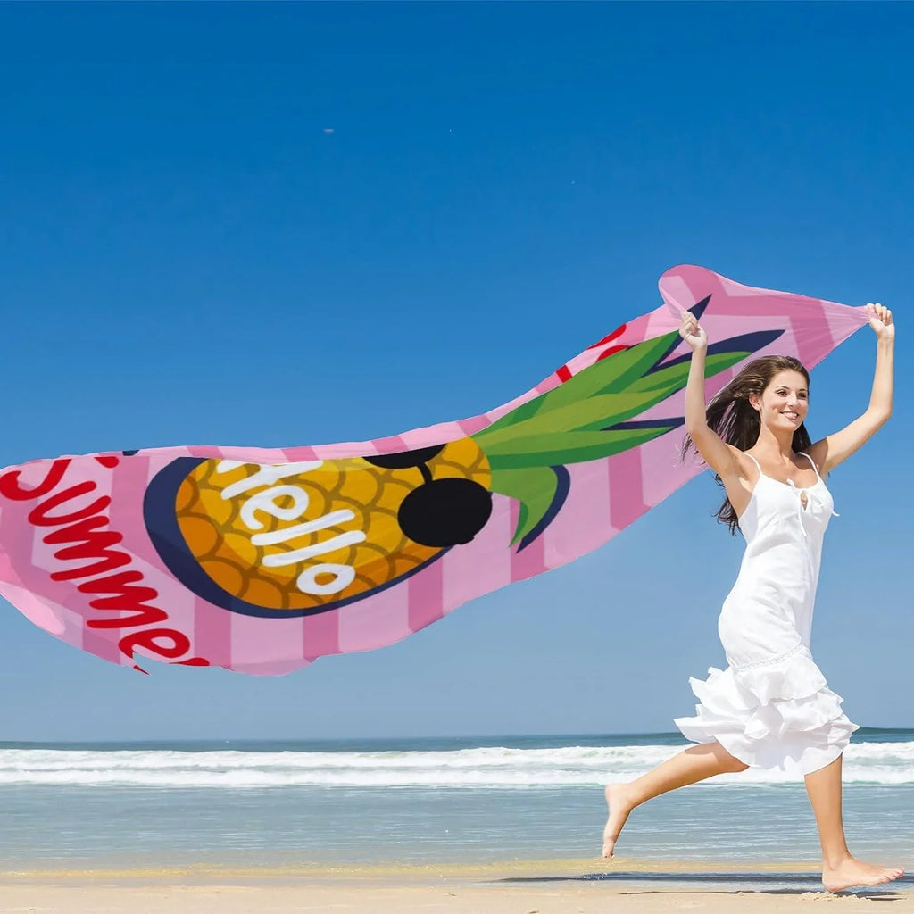 Hyjoy Beautiful Summer with Pine Long Silk Neck Scarf Mass Shawl Wrap Scarves for Women Girls