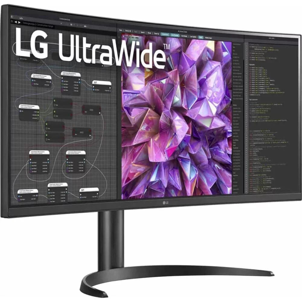 Open Box 34WQ75C-B 34" Curved UltraWide QHD IPS HDR 10 Built-in-KVM-Monitor with USB Type-C and LAN (RJ-45)