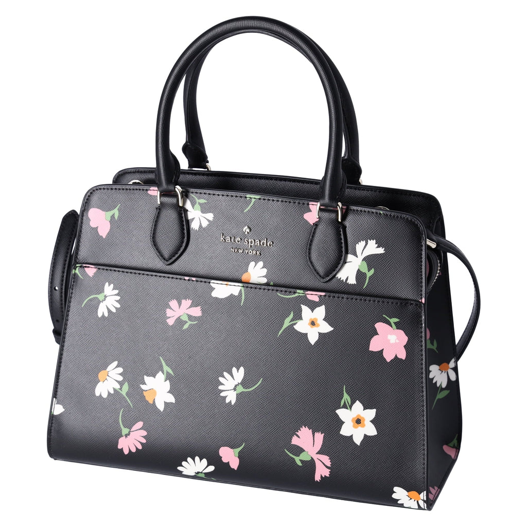 Kate Spade New York Madison Floral Waltz Medium Satchel Ebony Multi