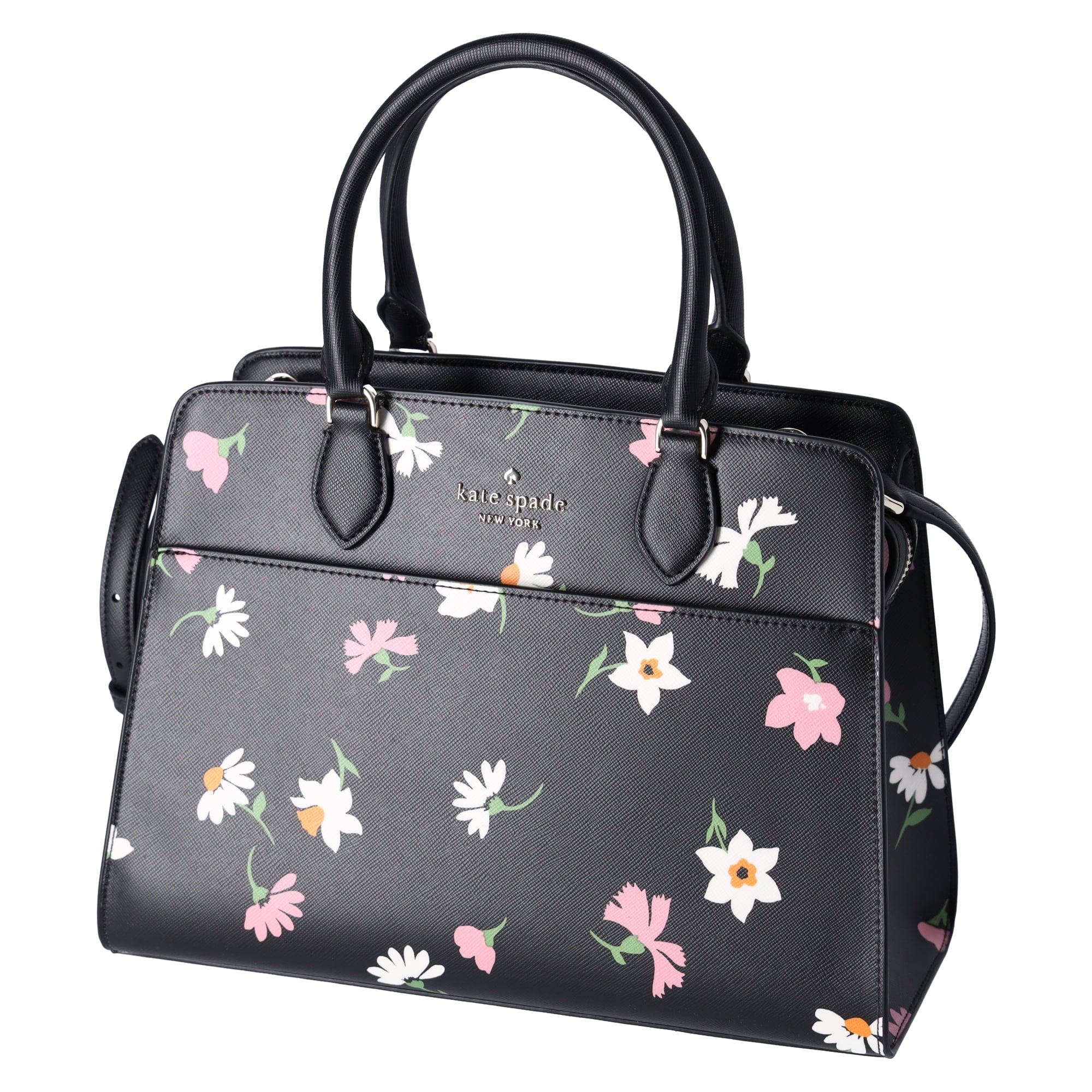 Kate Spade New York Madison Floral Waltz Medium Satchel Ebony Multi
