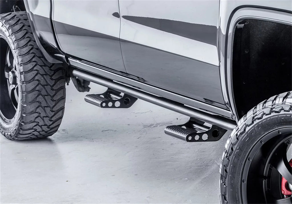 N-Fab by RealTruck Rkr Rails | Textured Dark | T074Rkrccr | Compatible with 2007-2021 Tundra Crewmax All Beds, SRW Gas