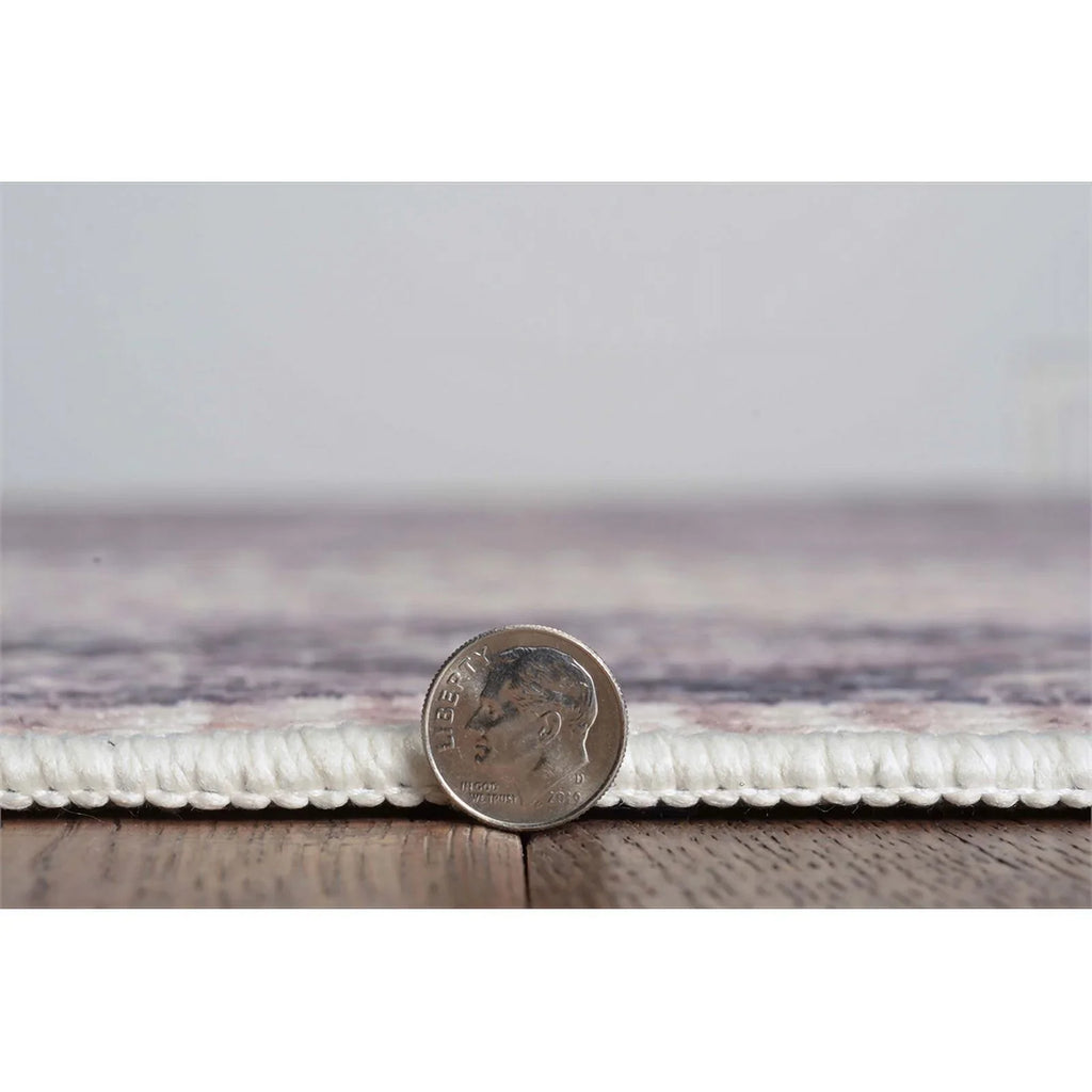 Linon Marion Macomb Polyester 8' x 10' Area Rug in Cream