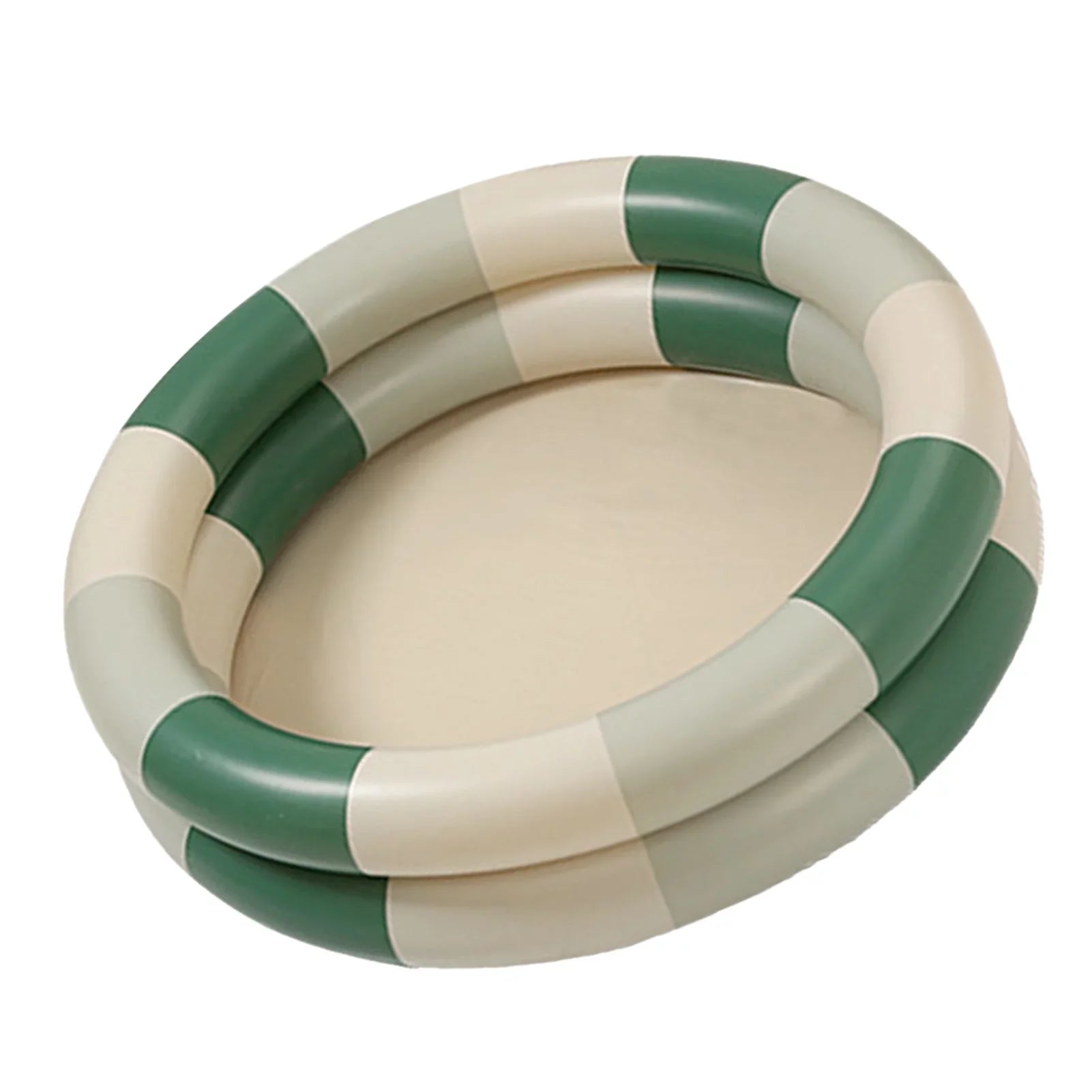 Goldmeet Inflatable Pool Baby Retro Blow Up Swimming Pool Family Cute Style Thickened Water Pool Green Stripe