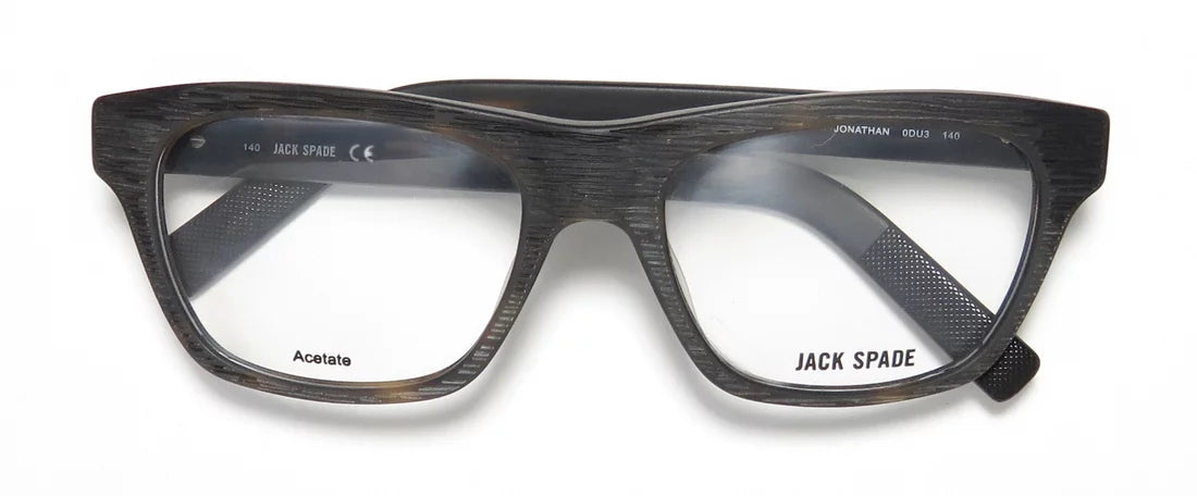 NEW JACK SPADE JONATHAN MENS/WOMENS DESIGNER FULL-RIM MATTE TORTOISE CLASSIC DESIGN COLLECTIBLE UNISEX FRAME DEMO LENSES 53-18-140 EYEGLASSES/EYEWEAR