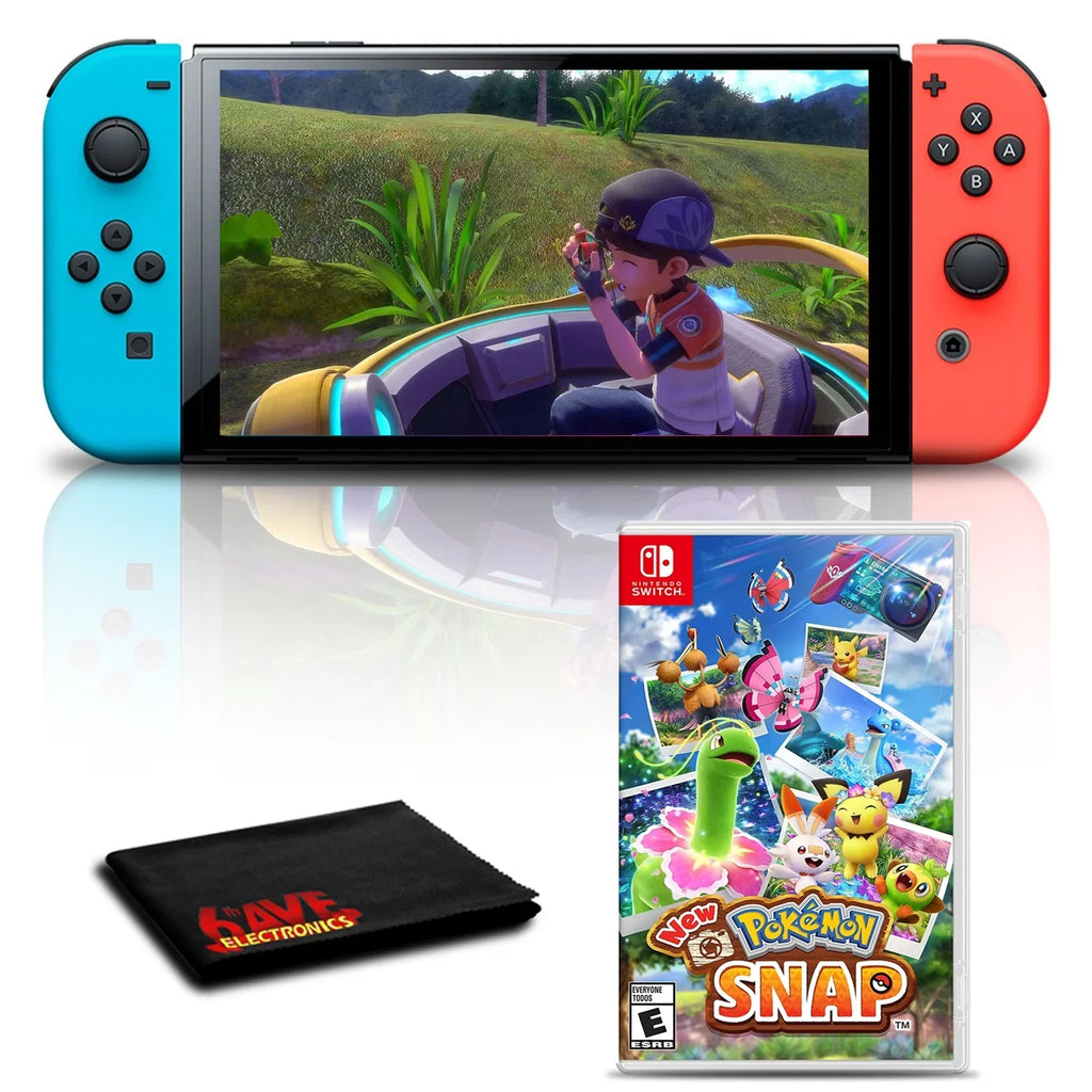 Nintendo Switch OLED Neon Blue/Red with Pokemon Snap Game