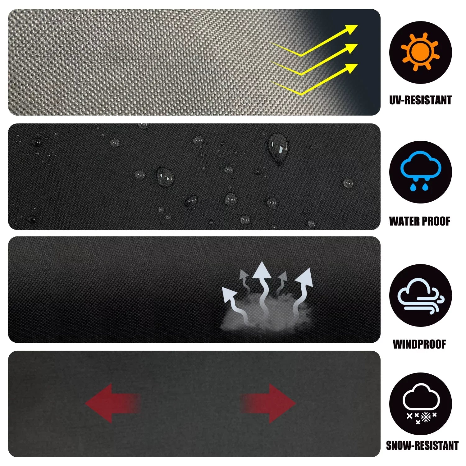 Heavy Duty Grill Cover Fit for Napoleon 61427 Rogue 425 Series Grill Cover,All Weather Protection Waterproof Cover Ebony