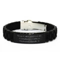 amangny Keep Calm and Let The Compliance Officer Husband. Ebony Glidelock Clasp Bracelet, Husband Engraved Bracelet, Motivational for Husband
