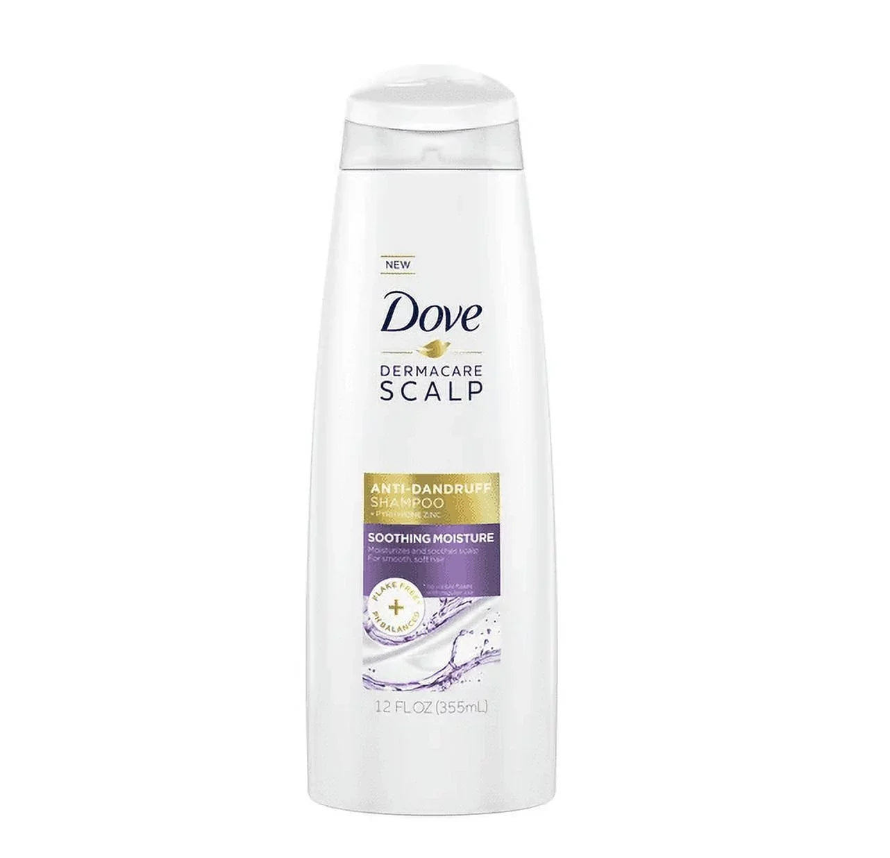 Dove Anti-Dandruff Shampoo; Dermacare Scalp; Soothing Moisture pH Balanced Formula ; 12 oz