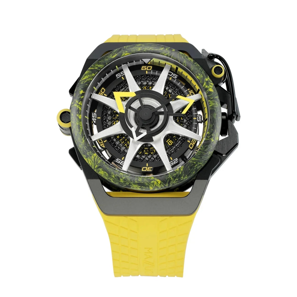 Mazzucato Rim Monza Reversible Chronograph Twin Dial Automatic Men Watch for Adult - Dark