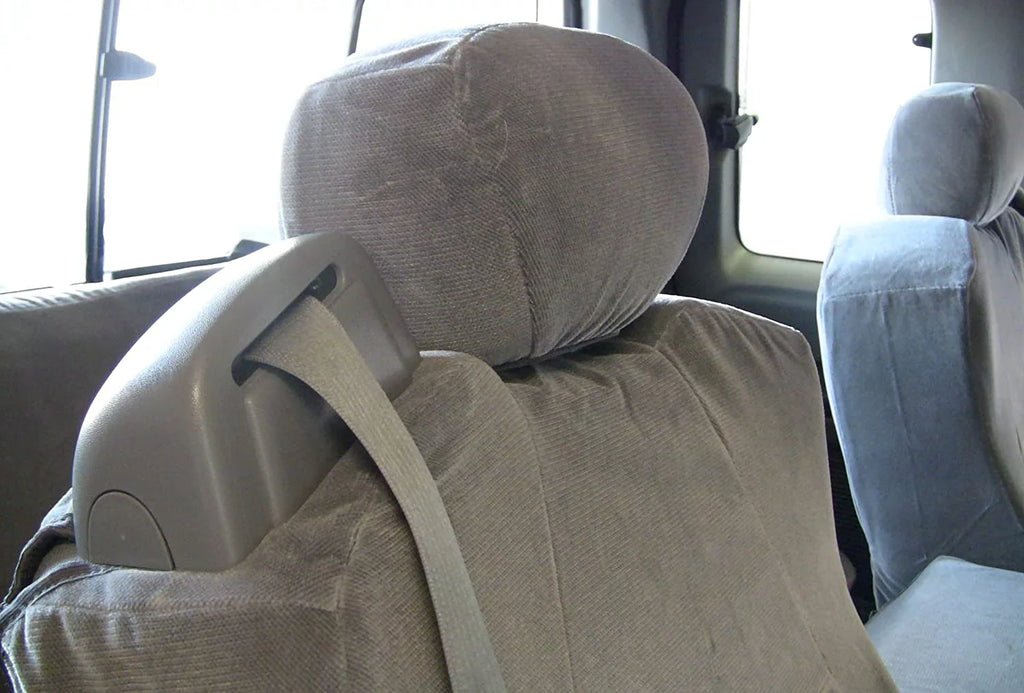 F83 2001-2008 Ford F250-550 40/20/40 Split Seat With Opening Center Console NEW in Gray Velour