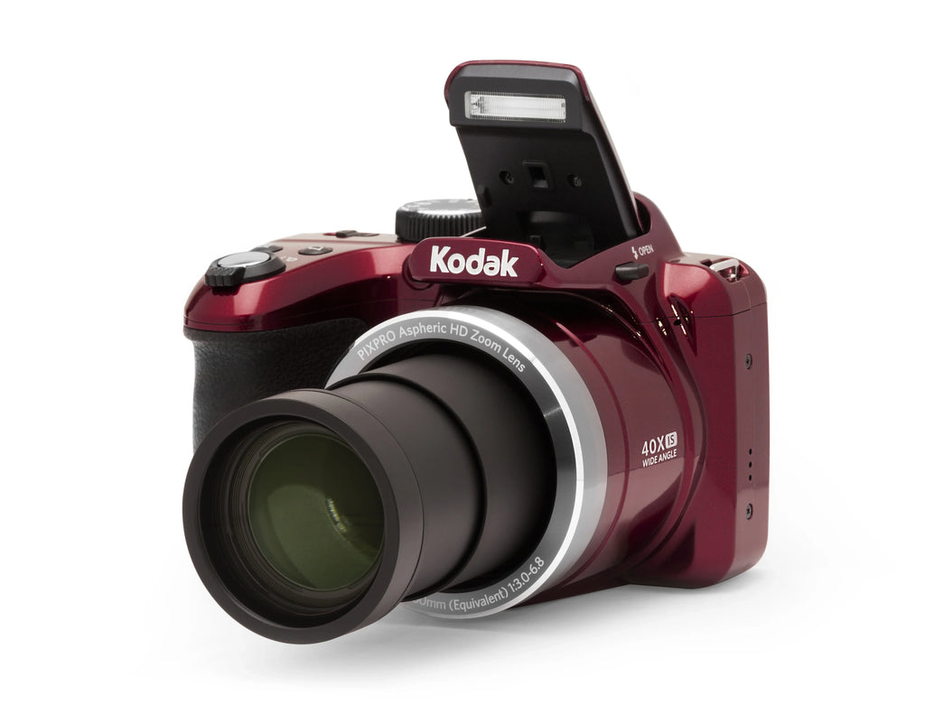 KODAK PIXPRO AZ401 Bridge Digital Camera - 16MP 40X Optical Zoom HD720p video (Red)
