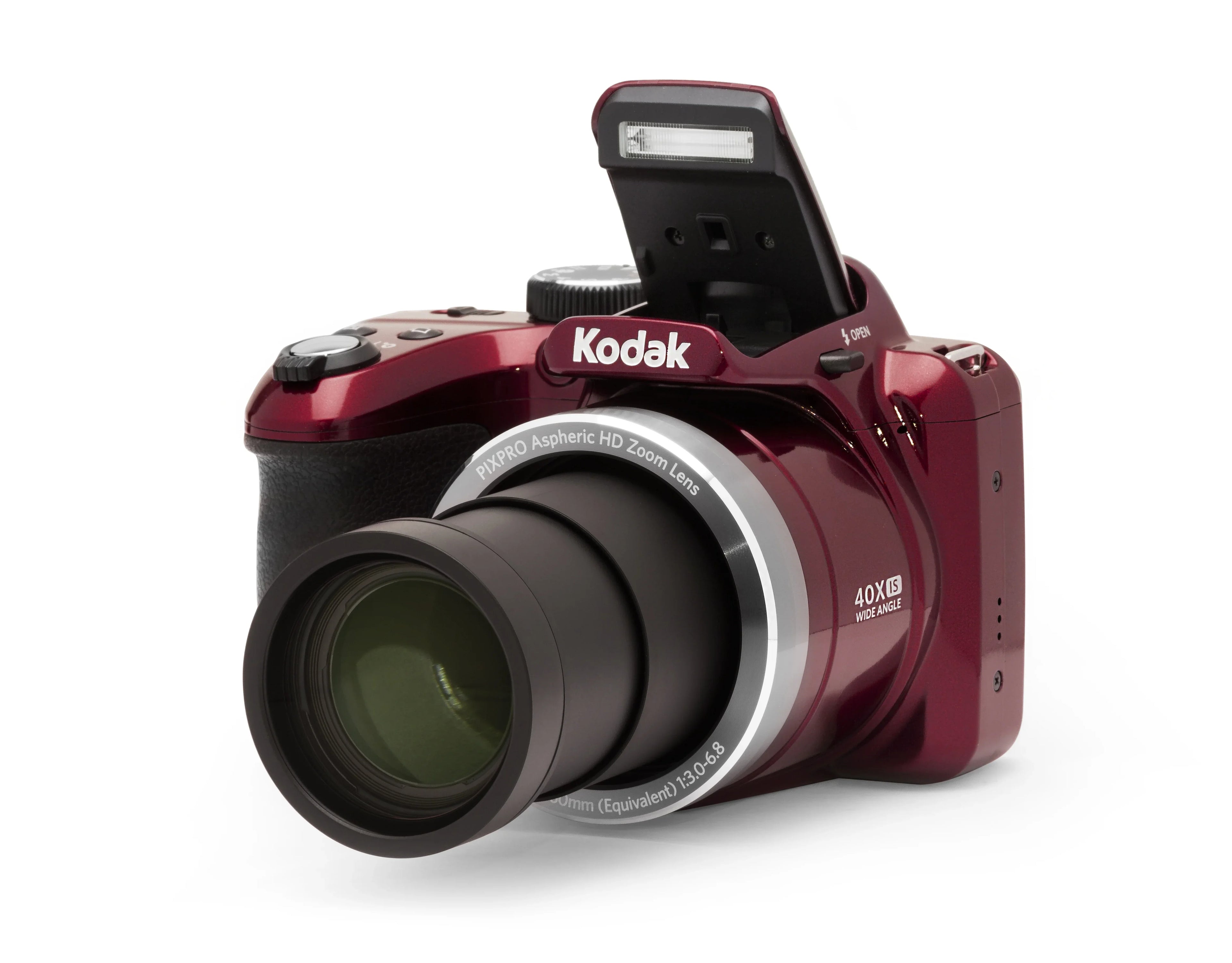 KODAK PIXPRO AZ401 Bridge Digital Camera - 16MP 40X Optical Zoom HD720p video (Red)