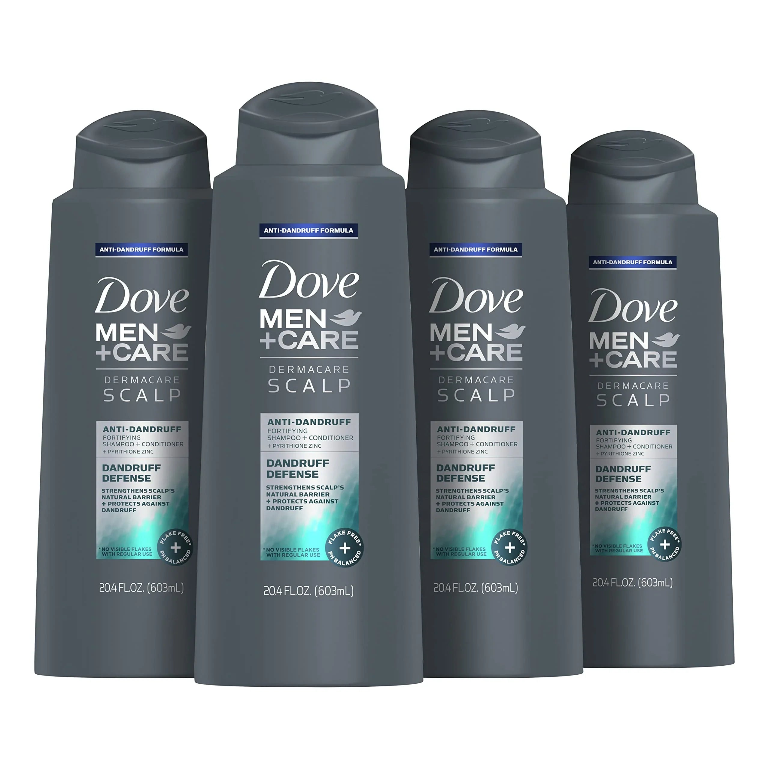 Dove Men + Care 2 In 1 Shampoo And Conditioner Dandruff Defense 4 Count 20.4 Oz