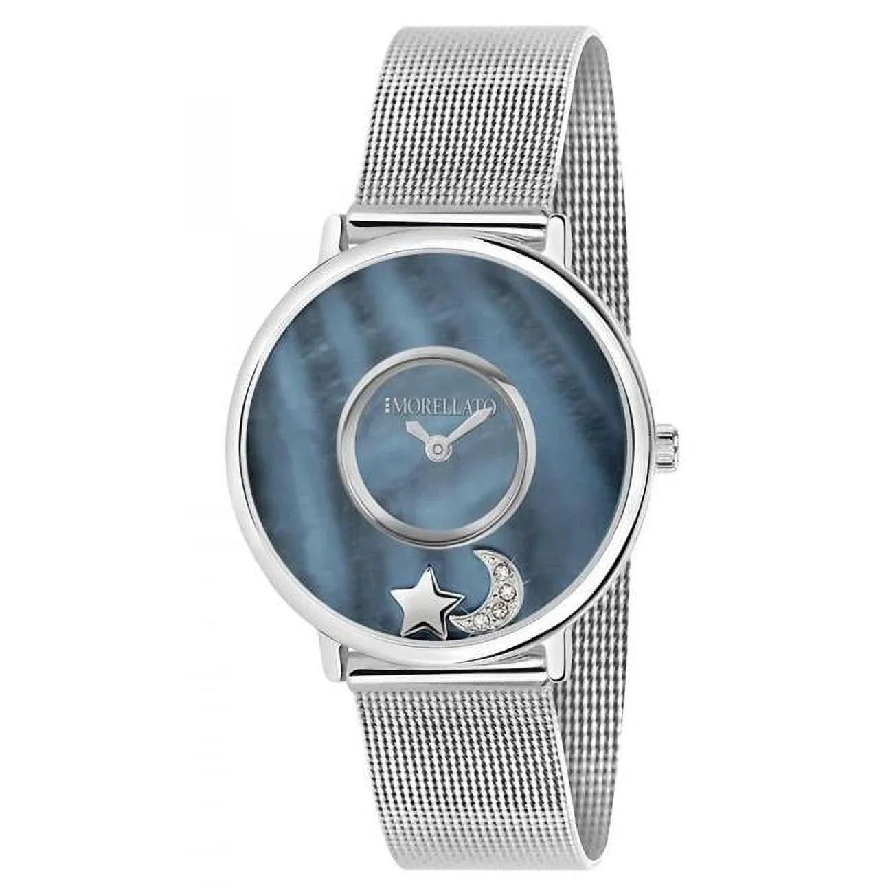 Mother Of Pearl Stainless Steel Mesh Quartz Women Watch, Jet