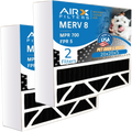 20x20x5 Air Filter Odor Eliminator Carbon Filter MERV 8 Comparable to MPR 700 & FPR 5 Compatible with Honeywell FC100A1011 - 2 Pack by AIRX FILTERS WICKED CLEAN AIR.