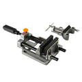 Spirastell Vise,Drill Presses Work Vise Heavy-Duty Die-cast Button Drill Presses Alloy Release Button Quick Release Drill Heavy-Duty Die-cast Aluminum Presses Work Benches 100mm Quick Release Rookin