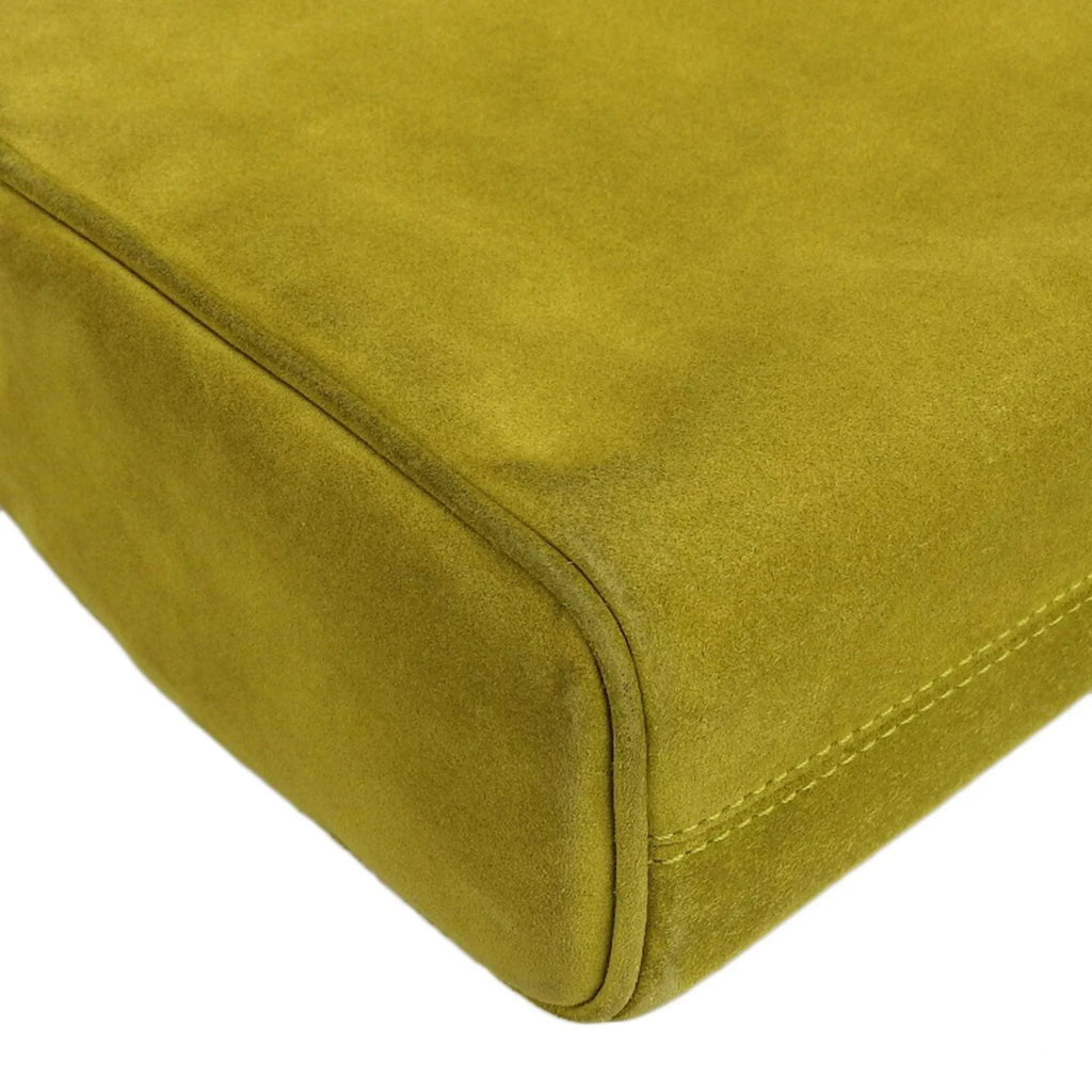 Pre-Owned Salvatore Ferragamo SALVATORE FERRAGAMO Gancini One Shoulder Bag Suede Green BC217651 (Good)