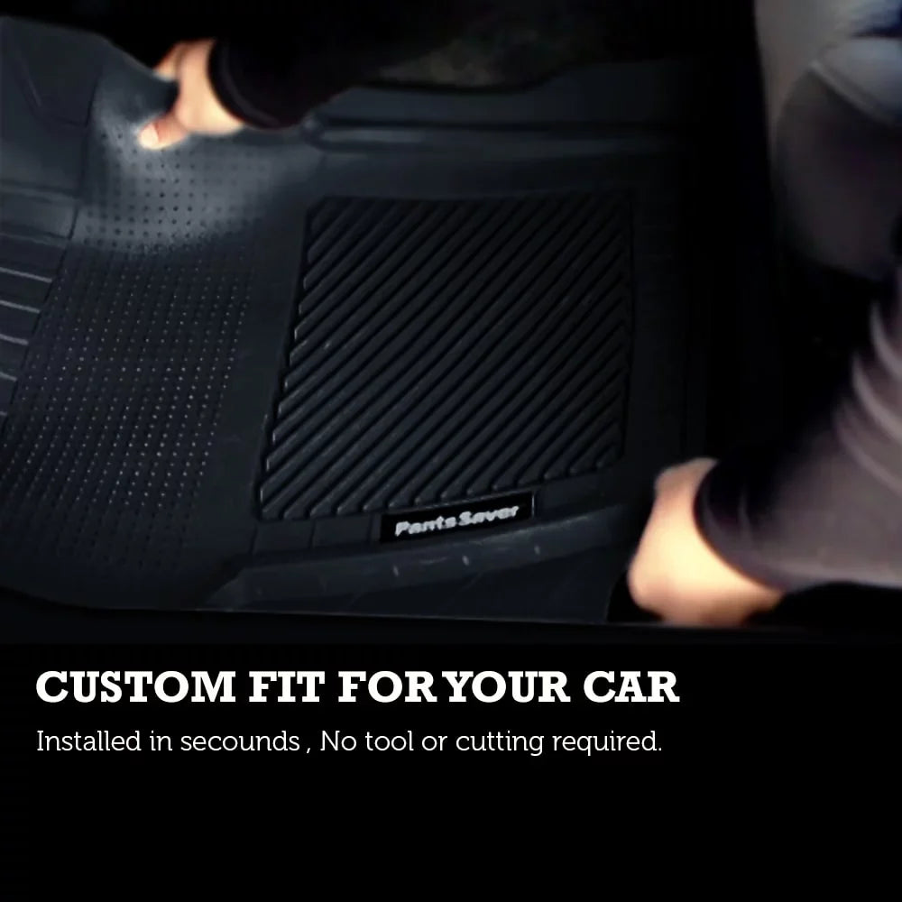 PantsSaver Custom Fit Automotive Floor Mats for Dodge Grand Caravan 2021 All Weather Protection for Cars, Trucks, SUV, Van, Heavy Duty Total Protection Jet