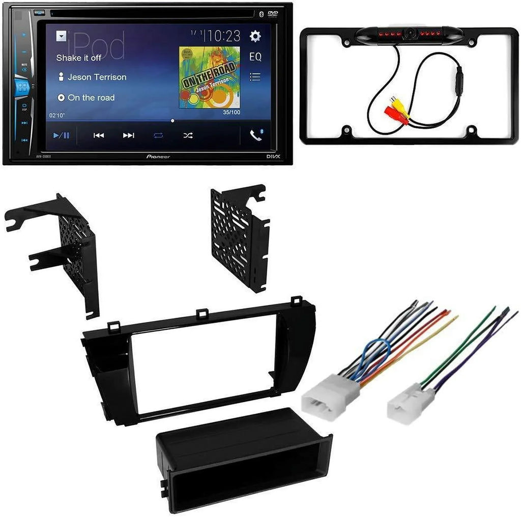 KIT605 Bundle with Pioneer Multimedia DVD Car Stereo and Installation Kit - for 2014-2016 Corolla W/Grey Dash / Touchscreen - Backup Camera, Double Din Mounting Kit