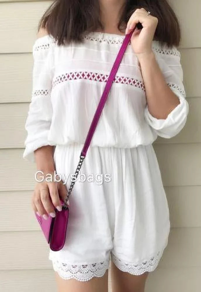 NWT Kate Spade Cedar Street Cami Clutch Bag Pink Metallic Bajarose Crossbody