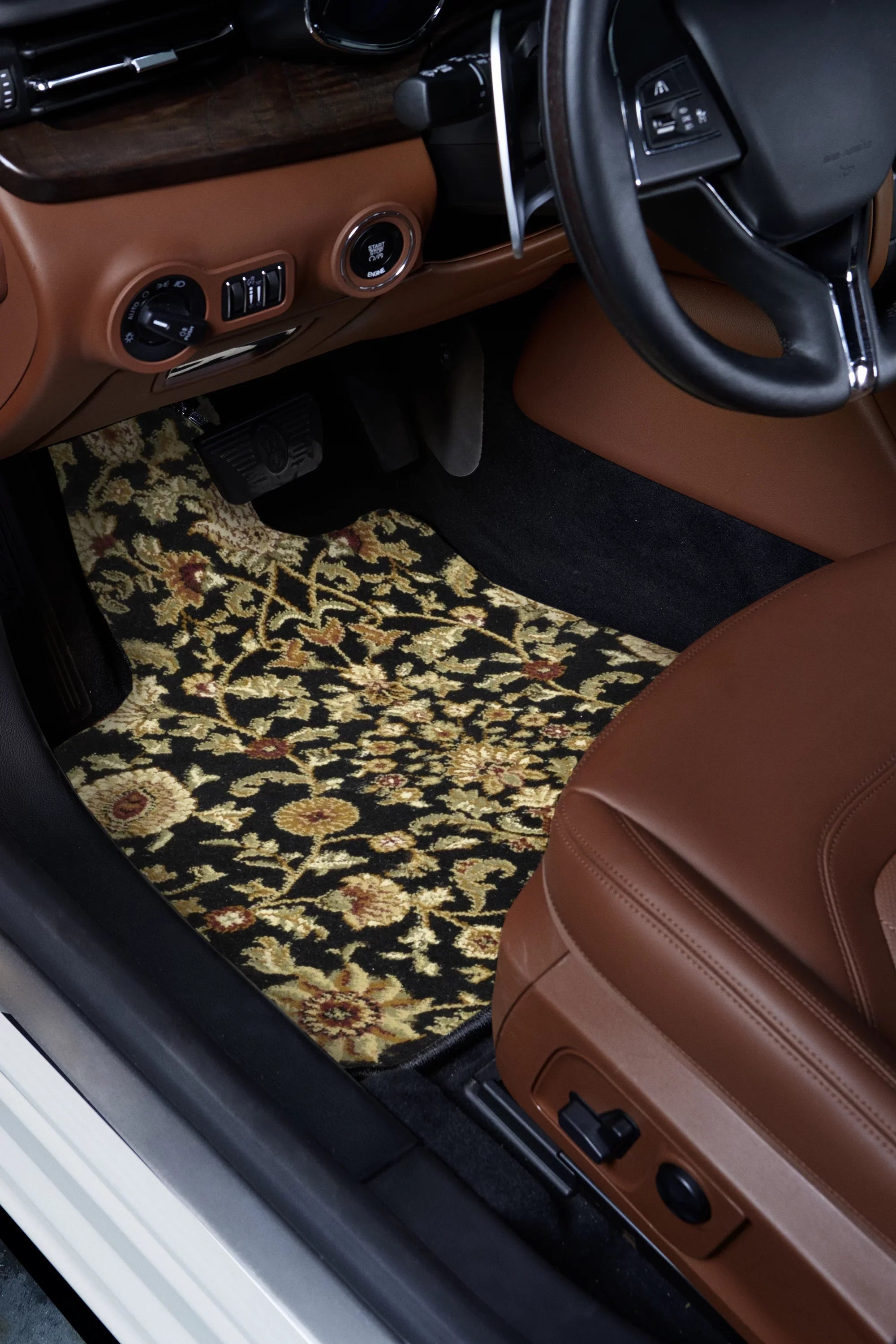 GGBAILEY Ford Explorer Ebony Oriental Car Mats, Custom Fit for 2011, 2012, 2013, 2014, 2015, 2016, 2017, 2018, 2019 - Large Trunk / Cargo Carpet Car Mat with Rear Seat Down
