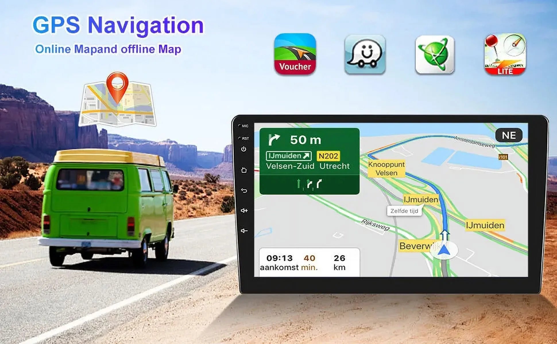 9" 1280*720 IPS For 2014-2022 Jeep Grand Cherokee Android Car Radio Stereo Carplay 2+32 GPS Navigation Bluetooth