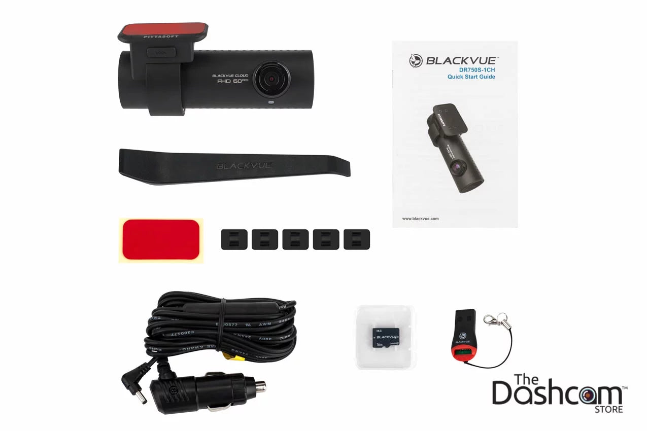 Jet DR750S-1CH Single-Lens 1080p/60fps GPS WiFi Dashcam w/ 16 GB Memory Card