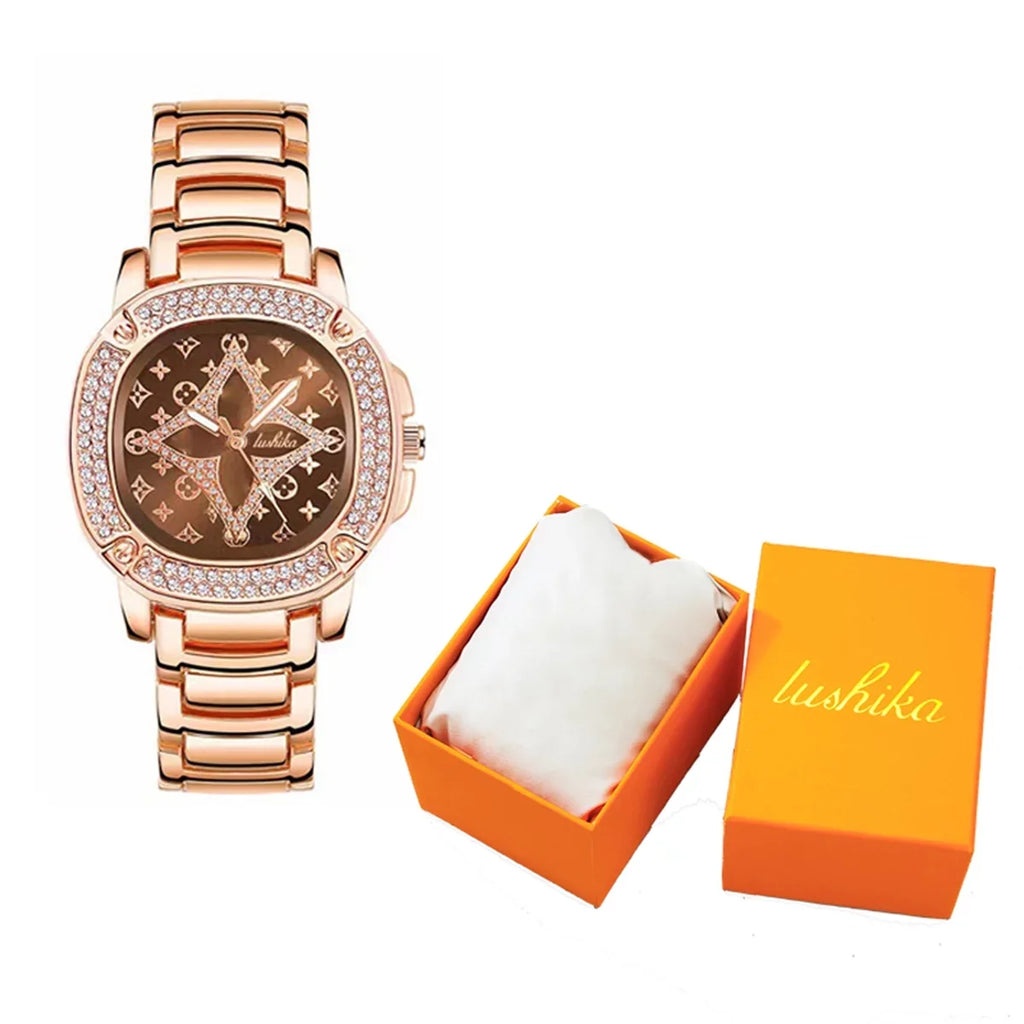 RICORTS Back To School Supplies Sale Women's Rose Gold Tone Bracelet Watch Christmas Day Gift