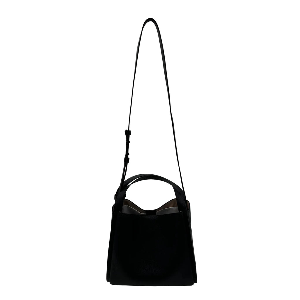 Kate Spade Knott Plaid Stitched Medium Crossbody Tote - Ebony