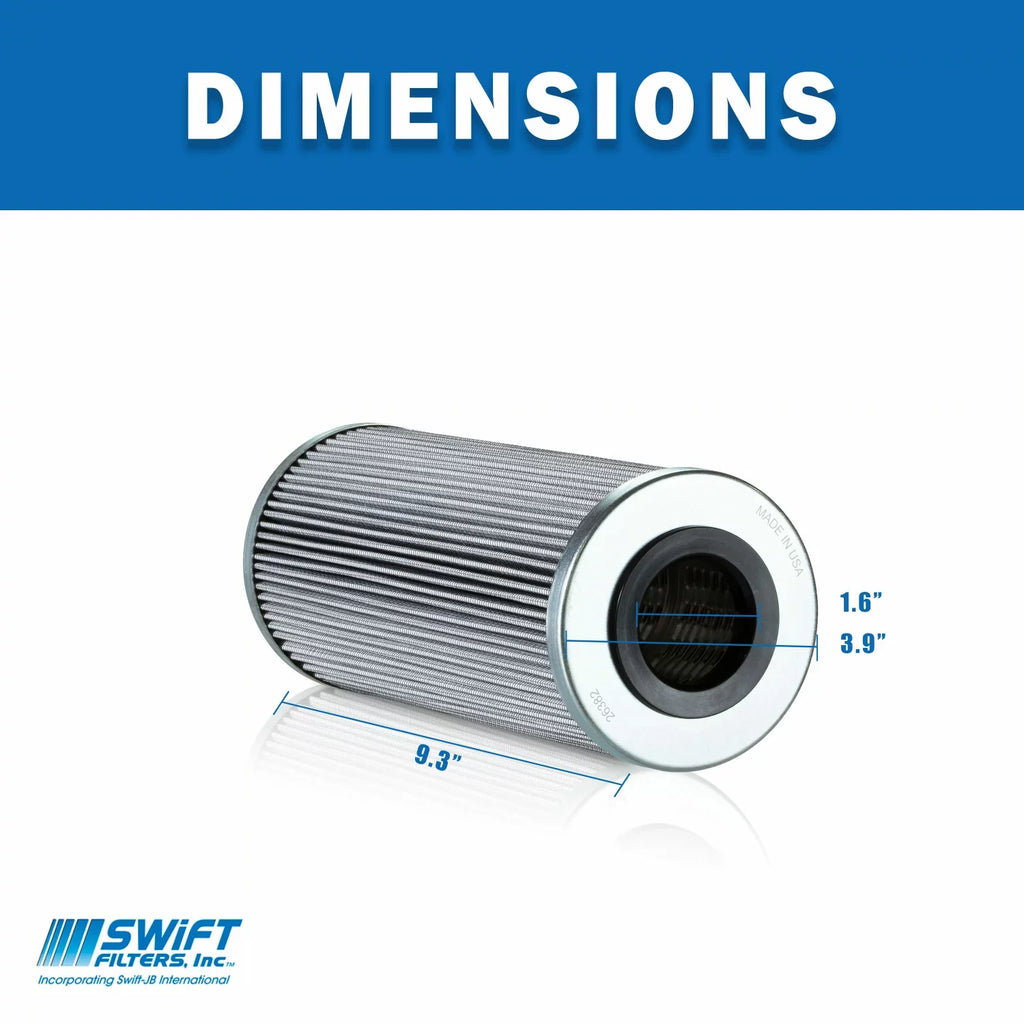 Direct Interchange for FLEETGUARD HF6110 Cartridge Filter Element Microglass 12 Micron