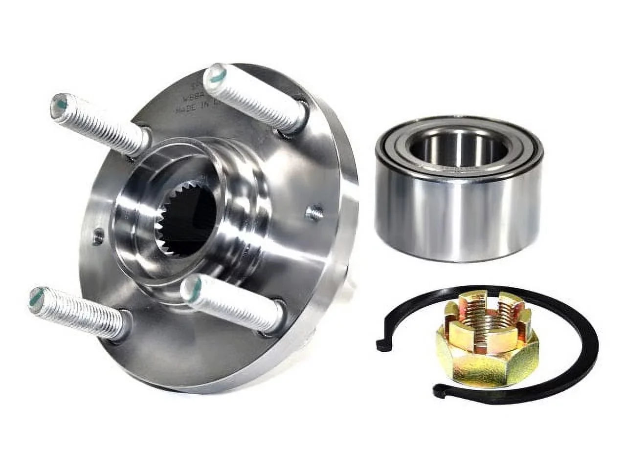 Front Wheel Hub Repair Kit - Compatible with 2000 - 2011 Hyundai Accent 2001 2002 2003 2004 2005 2006 2007 2008 2009 2010