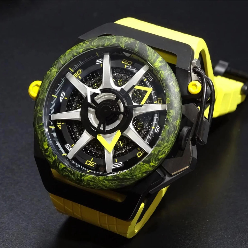 Mazzucato Rim Monza Reversible Chronograph Twin Dial Automatic Men Watch for Adult - Dark
