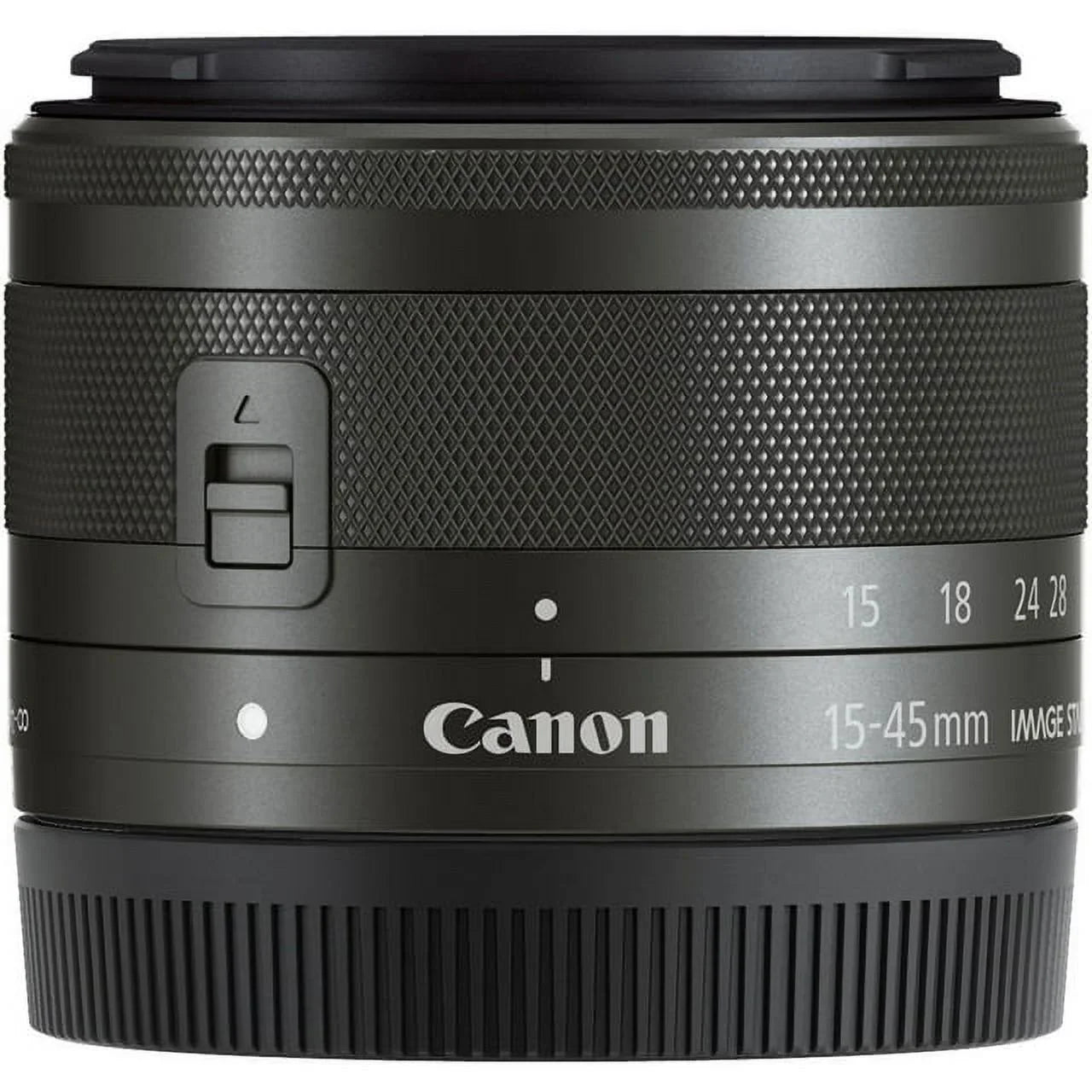 EF-M 15-45mm f/3.5-6.3 IS STM Lens (Graphite) - PixiBytes Basic Bundle