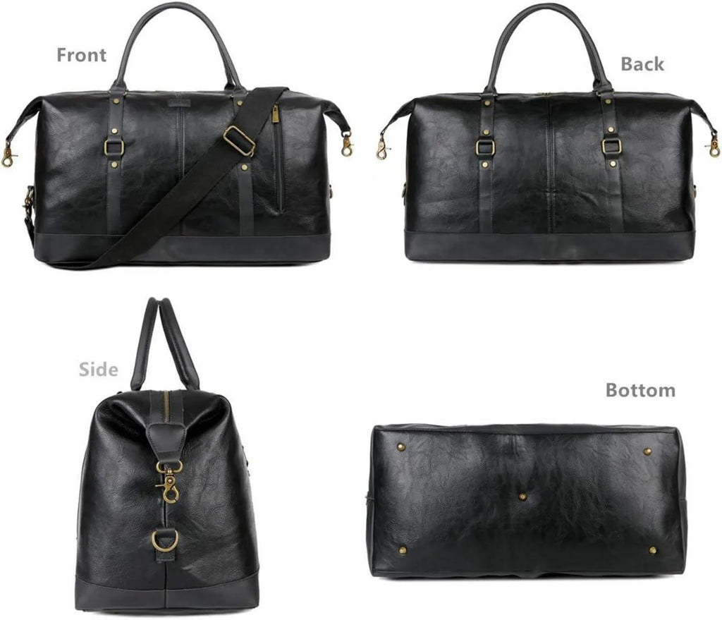 FR Fashion Co. 20 Leather Overnight Travel Duffel Bag
